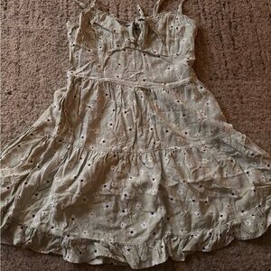 Hollister Kids Dress in Cream with Floral Design